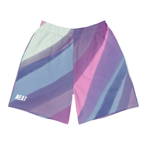 Neat Purple Watercolor Men's Athletic Long Shorts